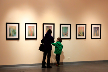Young visitor in the McMahon Gallery.